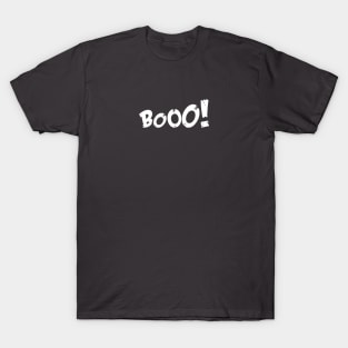 Booo - Funny Halloween Minimalistic Sarcastic Ghost Costume T-Shirt